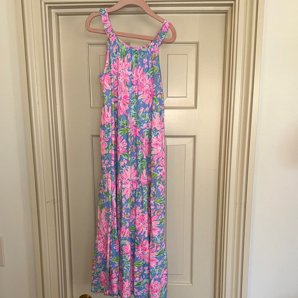 Lilly Pulitzer Pink and Blue Floral Kids Dress